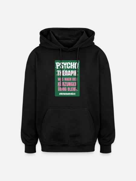 PSYCHO_02 - Oversized Unisex Hoodie - Schwarz