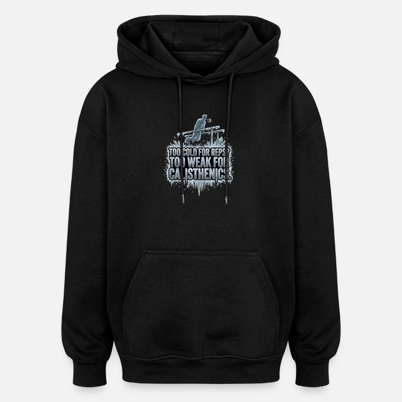 Calisthénie Glace - Sweat à capuche oversize unisexe - noir