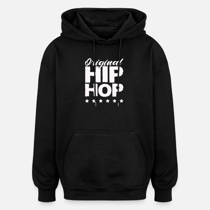 Style hip-hop original - Sweat à capuche oversize unisexe - noir