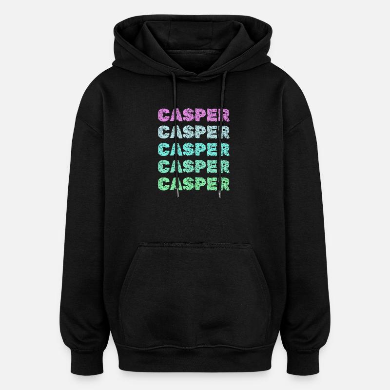 Casper as a name - Oversized Unisex Hoodie - black