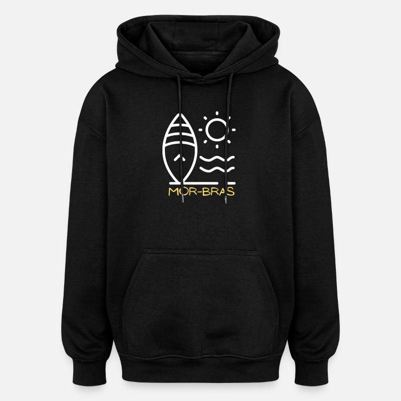 Mor Bras - Oversized Unisex Hoodie - black