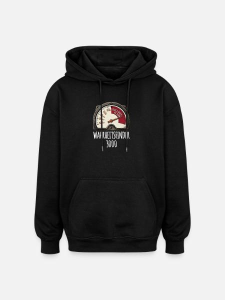 Wahrheit Finder Tacho - Oversized Unisex Hoodie - Schwarz