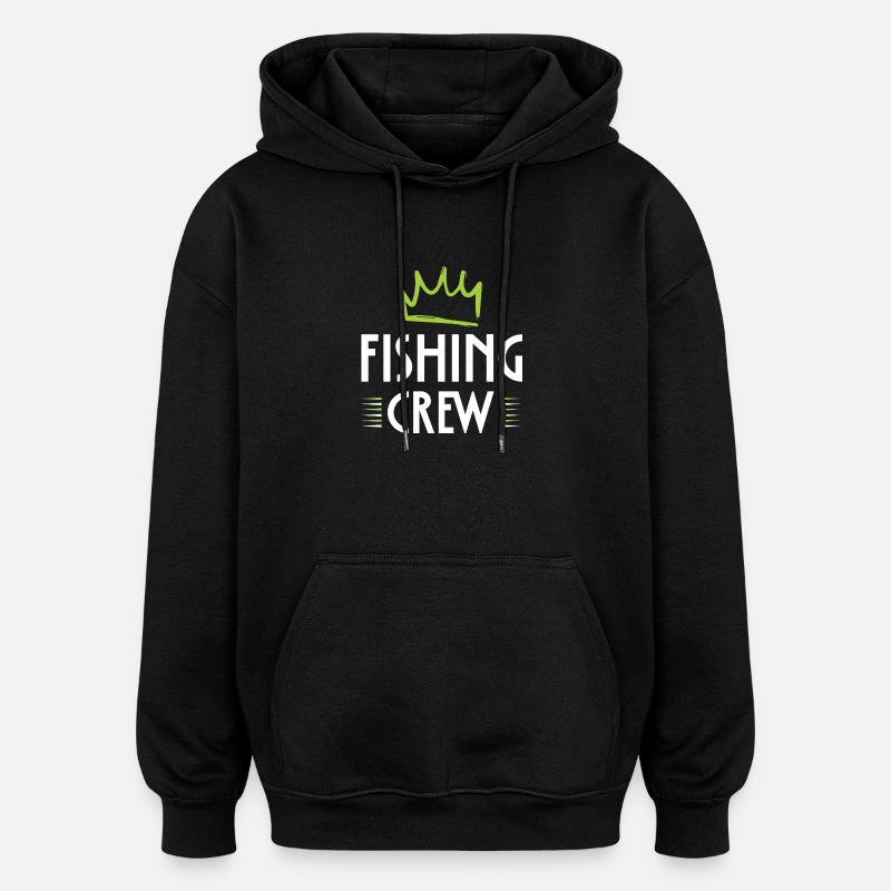 Fishing Crew - Oversized Unisex Hoodie - black