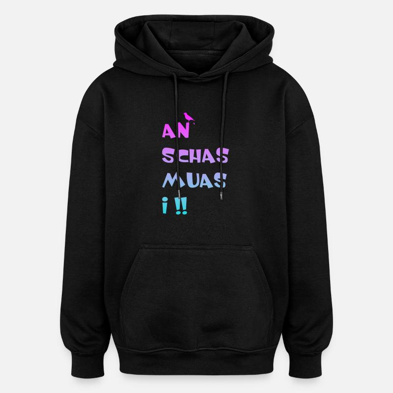 v - Oversized Unisex Hoodie - Schwarz