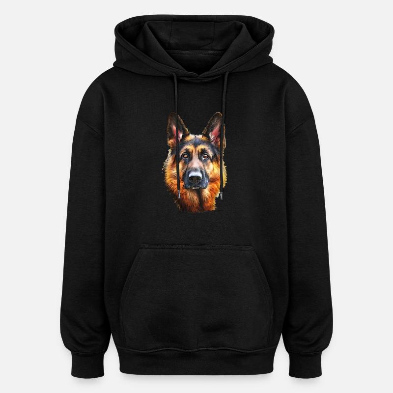 Deutscher Schäferhund - Oversized Unisex Hoodie - Schwarz