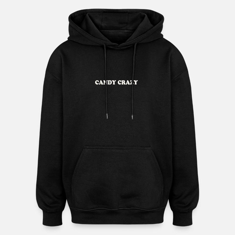 CANDY CRAZY - Oversized Unisex Hoodie - black