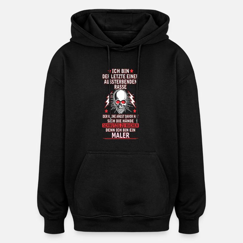 MALER - Oversized Unisex Hoodie - Schwarz