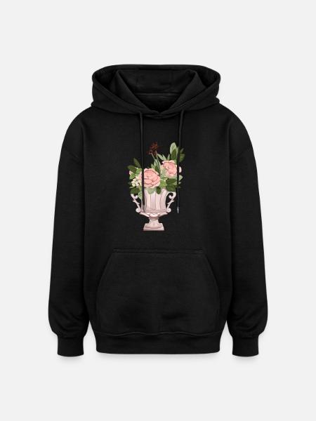 Rosensträussen - Oversized Unisex Hoodie - Schwarz