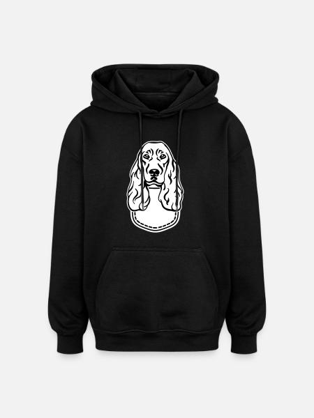 Cocker Spaniel - Oversized Unisex Hoodie - black