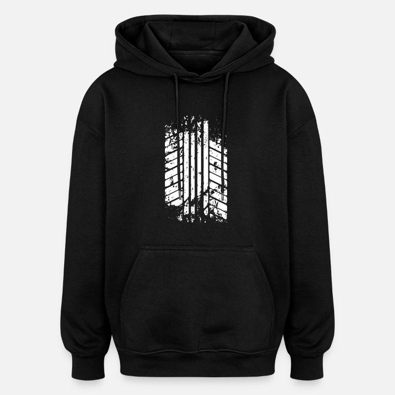 Pneus PS piste - Sweat à capuche oversize unisexe - noir