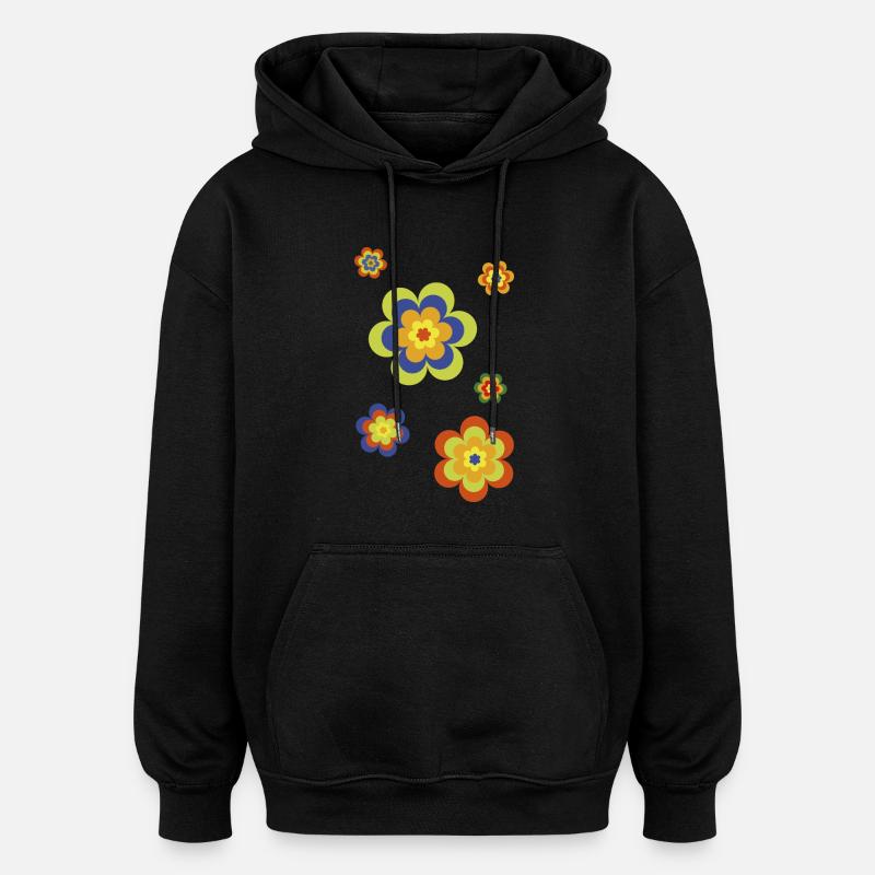 édition limitée 3a flower power - Sweat à capuche oversize unisexe - noir