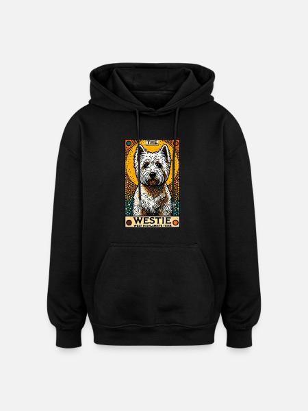 Westie - Oversized Unisex Hoodie - black
