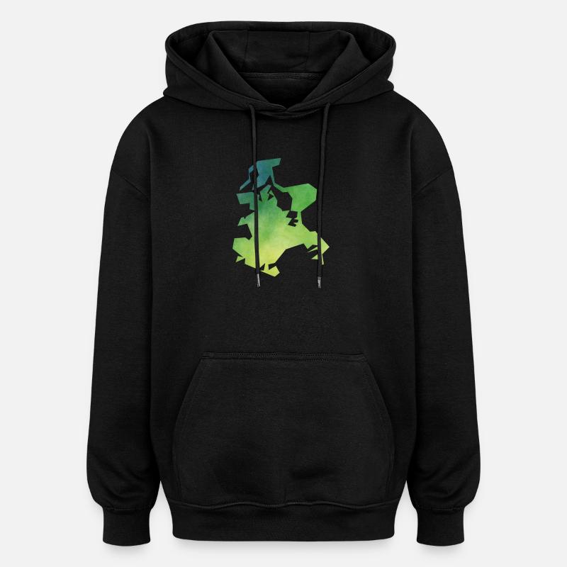 ruegen - Sweat à capuche oversize unisexe - noir
