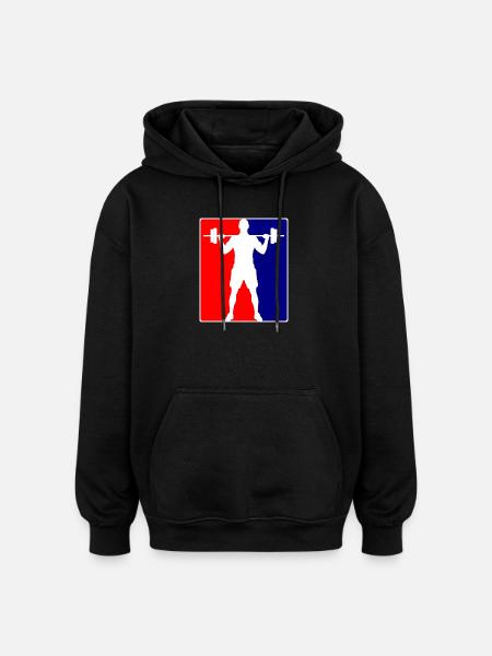 Bodybuilder Fitness Logo - Oversized Unisex Hoodie - black