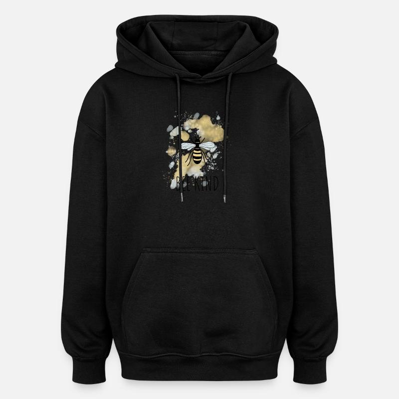 Biene Be Bee Kind - Oversized Unisex Hoodie - Schwarz