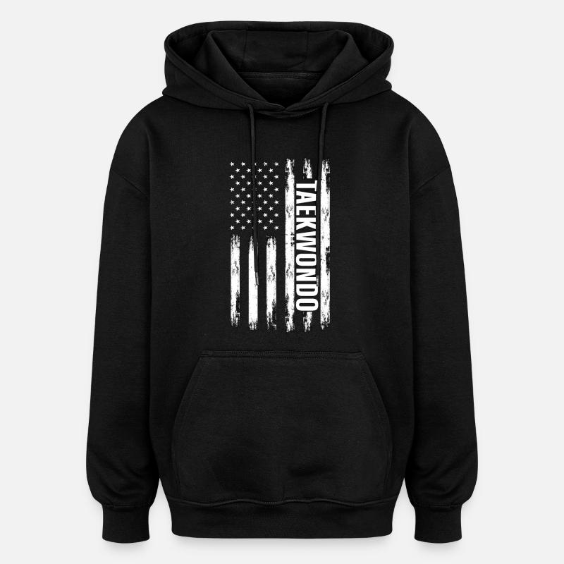 Taekwondo - Sweat à capuche oversize unisexe - noir
