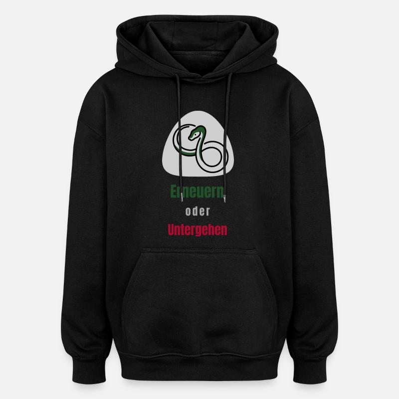 Renouveler ou périr - Sweat à capuche oversize unisexe - noir