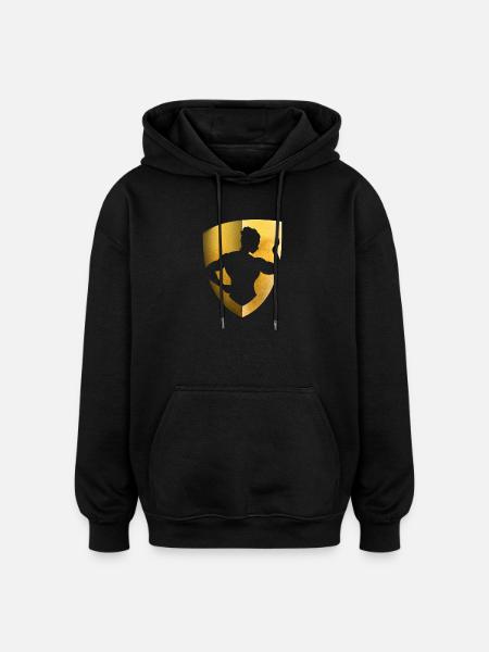 LOGO FRAU FITNESS - Oversized Unisex Hoodie - Schwarz