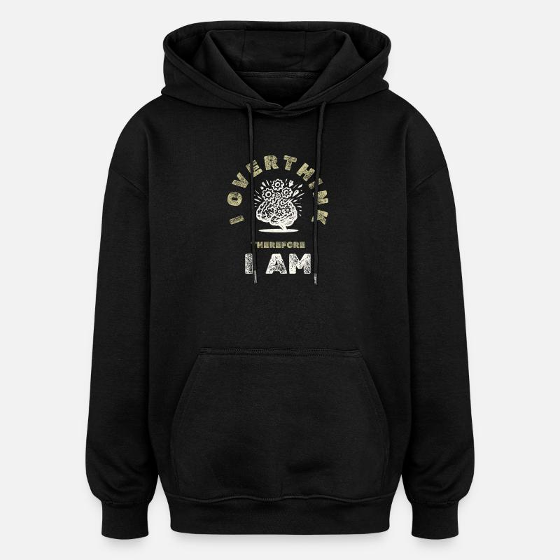 Brain Explosion Humor - Oversized Unisex Hoodie - black