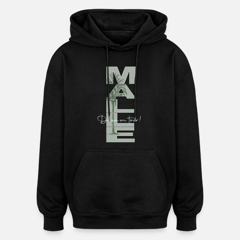 Malle_Diven - Sweat à capuche oversize unisexe - noir