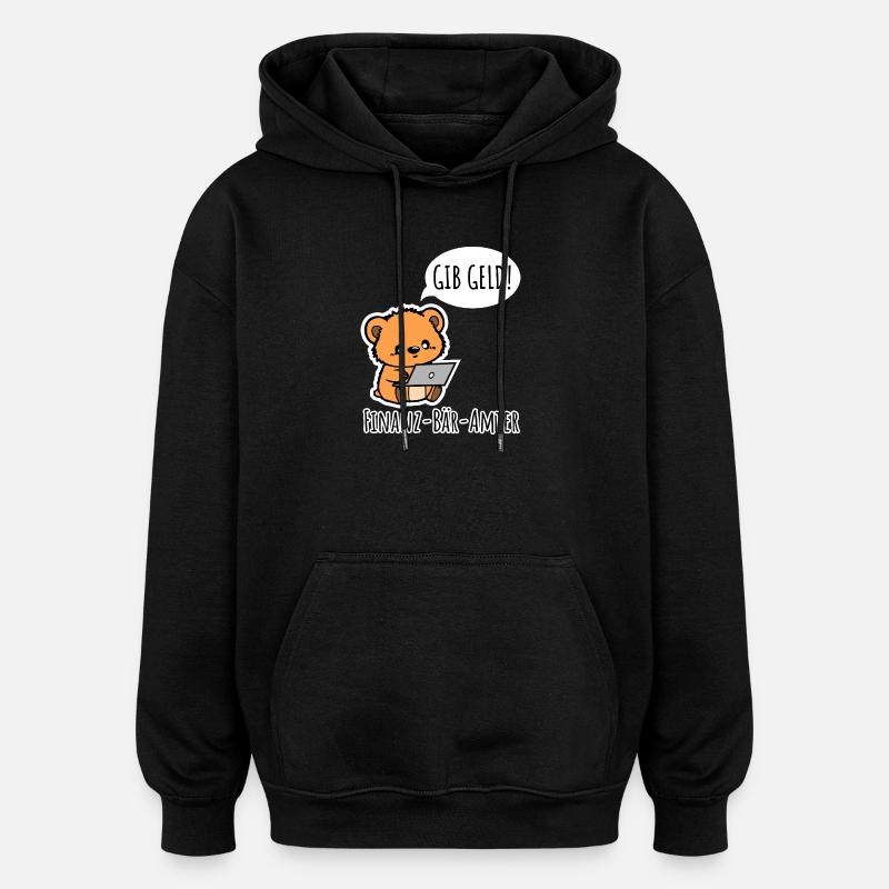 Finanz-Bär-Ämter - DONNEZ DE L’ARGENT ! - Sweat à capuche oversize unisexe - noir