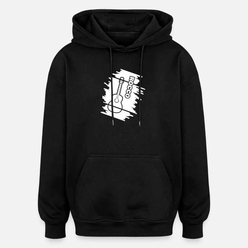 Guitar Rocco - Oversized Unisex Hoodie - black