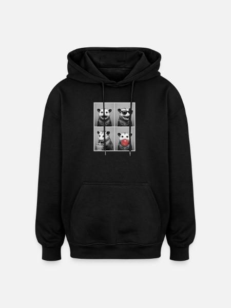 Opossums Opossum - Oversized Unisex Hoodie - black