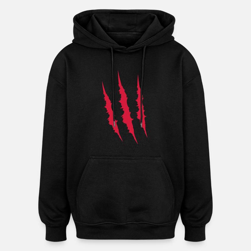 krallen_01 - Sweat à capuche oversize unisexe - noir