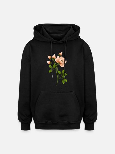Flowers - Oversized Unisex Hoodie - black