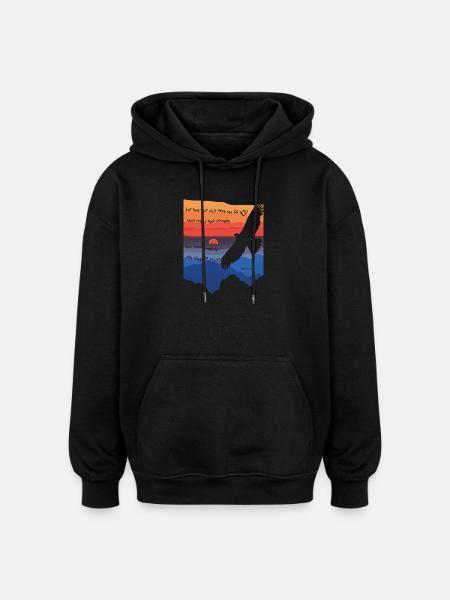 Isaiah 40:31 / Bible verse - Oversized Unisex Hoodie - black