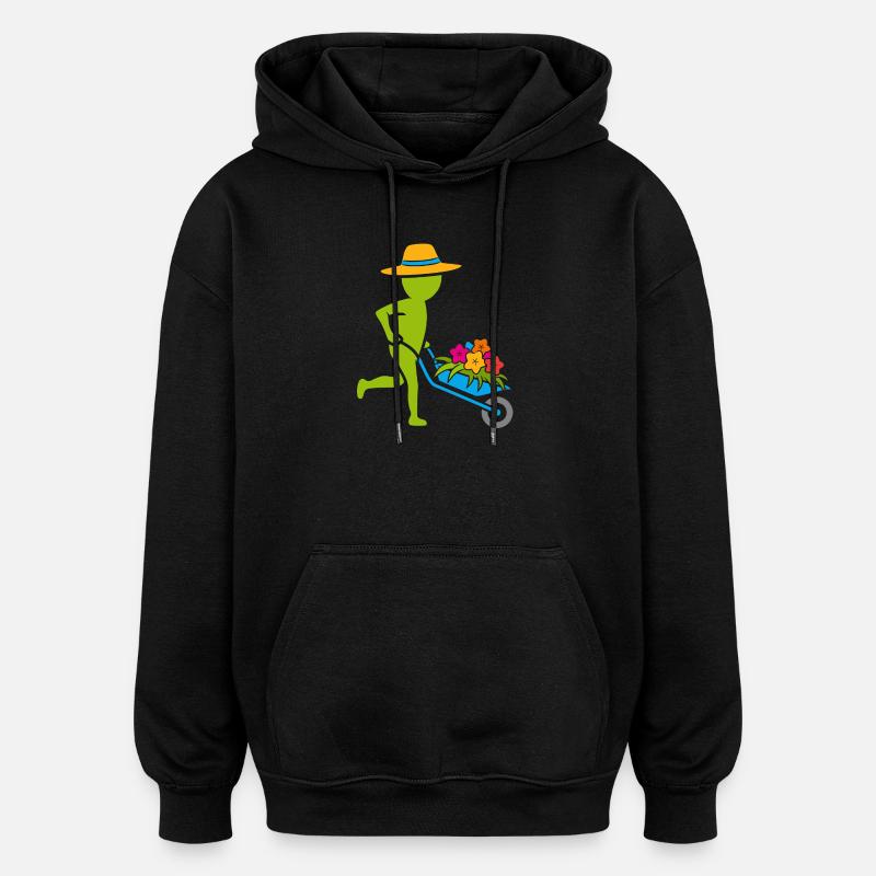 Gärtner / Gärtnerin - bunt - Oversized Unisex Hoodie - Schwarz
