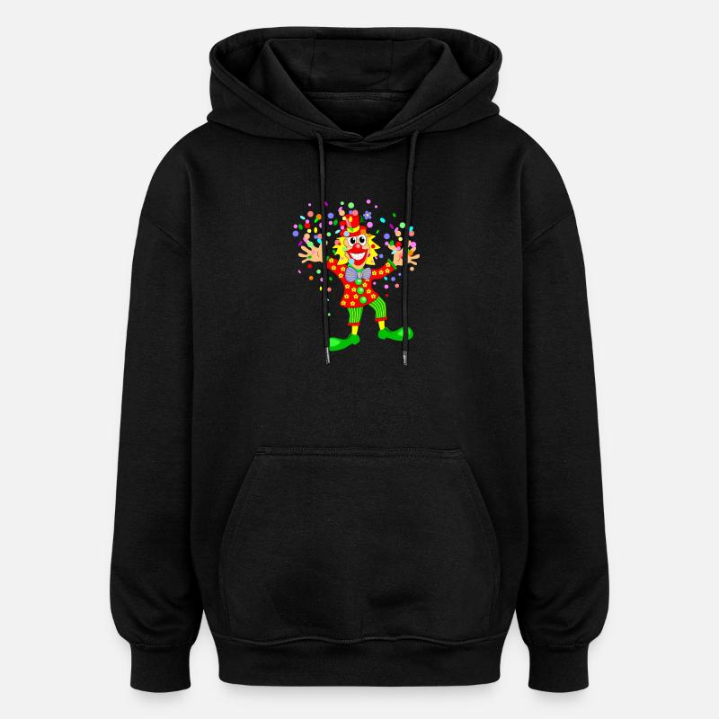 Clown de carnaval - Sweat à capuche oversize unisexe - noir