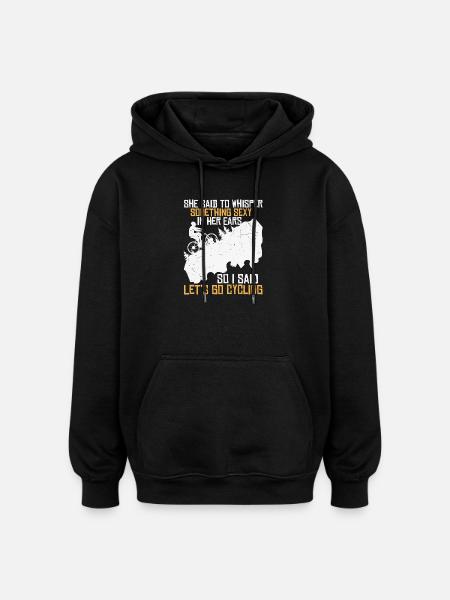 Radflirt am Berg - Oversized Unisex Hoodie - Schwarz