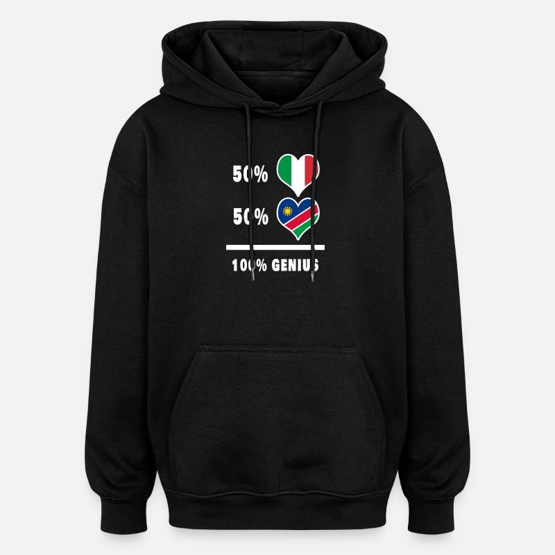 Brilliant Italien und Namibia / Geschenk - Oversized Unisex Hoodie - Schwarz