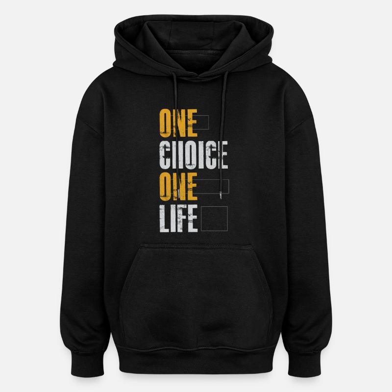 Un choix, une vie - Sweat à capuche oversize unisexe - noir