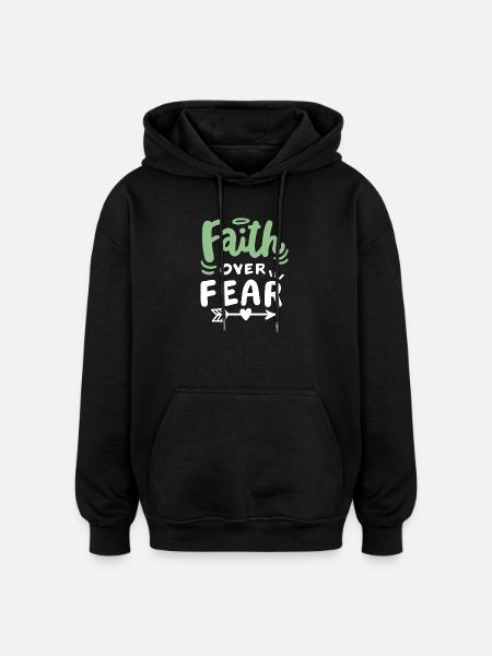 Christlicher Glaube Bibel Zitat - Oversized Unisex Hoodie - Schwarz