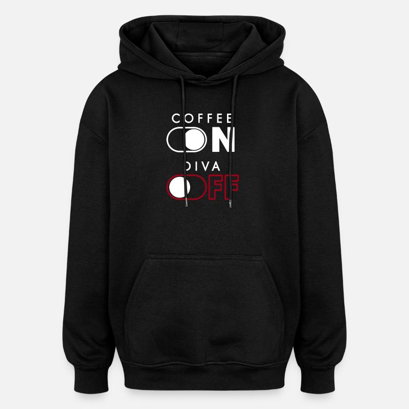 Kaffee Diva - Oversized Unisex Hoodie - Schwarz