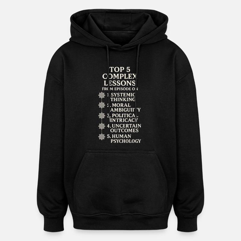 Complex lessons - Oversized Unisex Hoodie - black