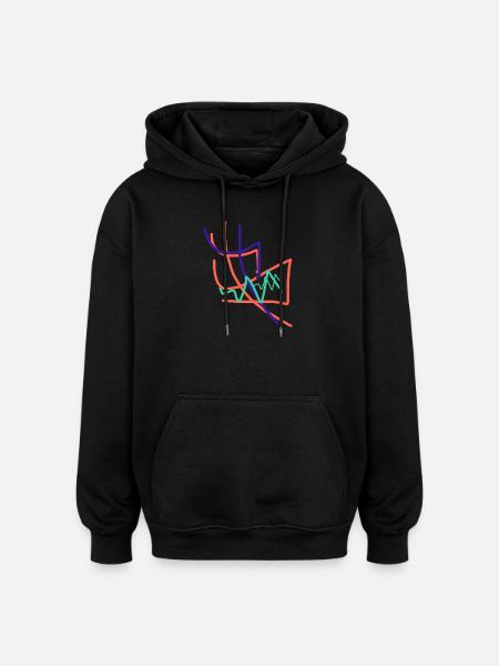 The Ultimate Abstract Art Gift - Oversized Unisex Hoodie - black
