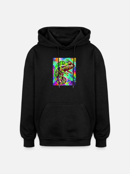 chameleon - Oversized Unisex Hoodie - black