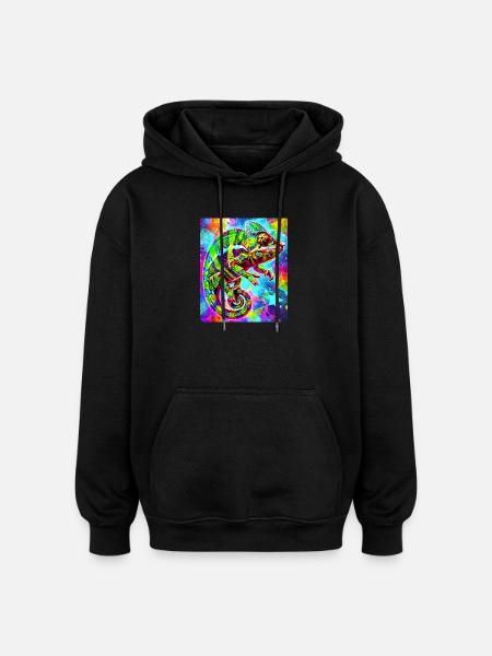 chameleon - Oversized Unisex Hoodie - black