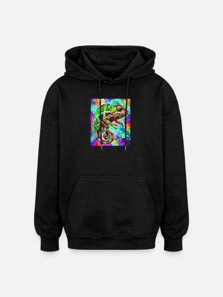 chameleon - Oversized Unisex Hoodie - black