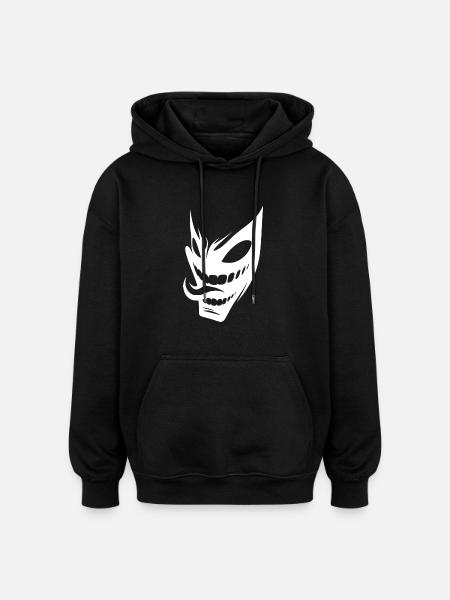 Masque d’Halloween effrayant et souriant - Sweat à capuche oversize unisexe - noir
