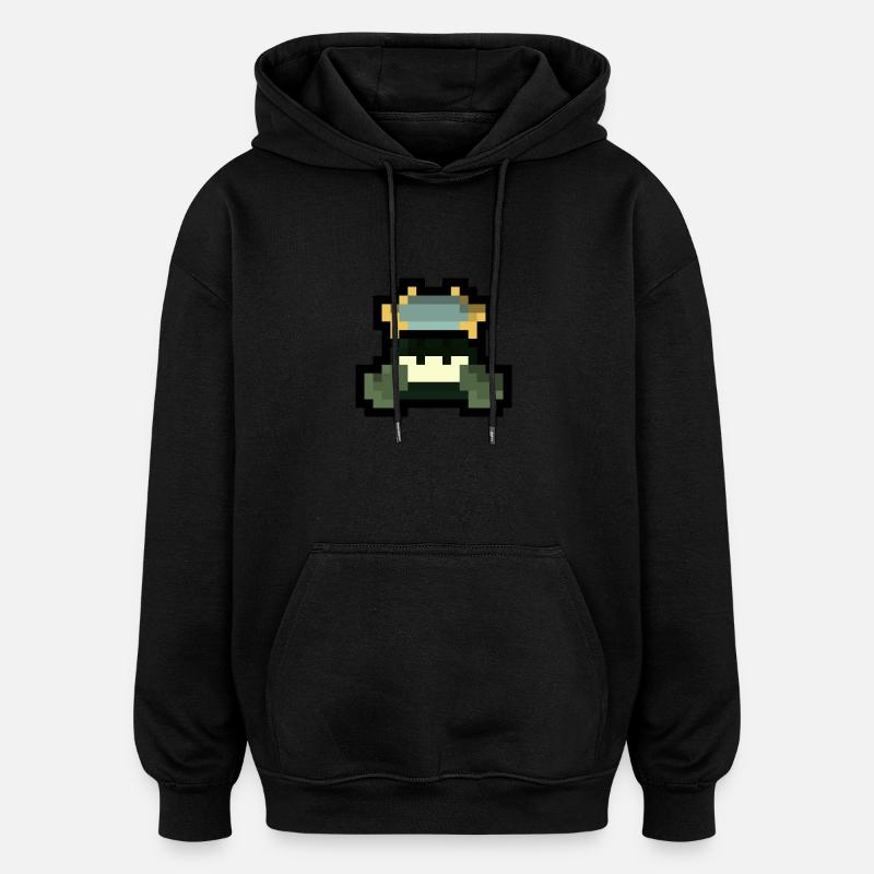 Pixel Boxer - Oversized Unisex Hoodie - Schwarz