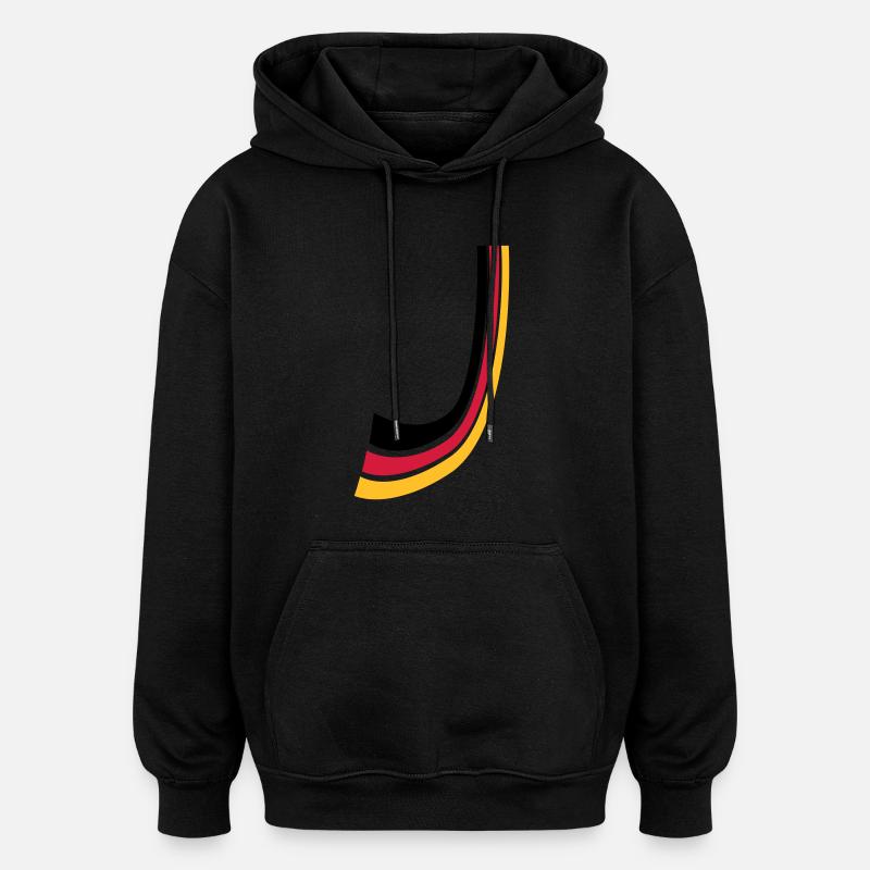 Lignes de proue Allemagne drapeau - Sweat à capuche oversize unisexe - noir