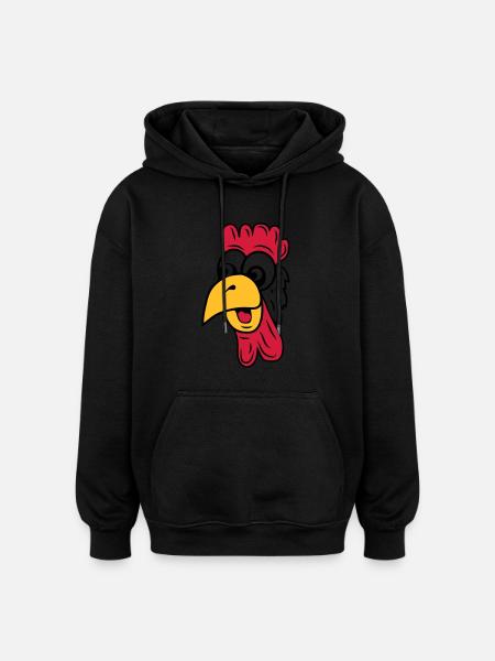 hahn - Oversized Unisex Hoodie - black