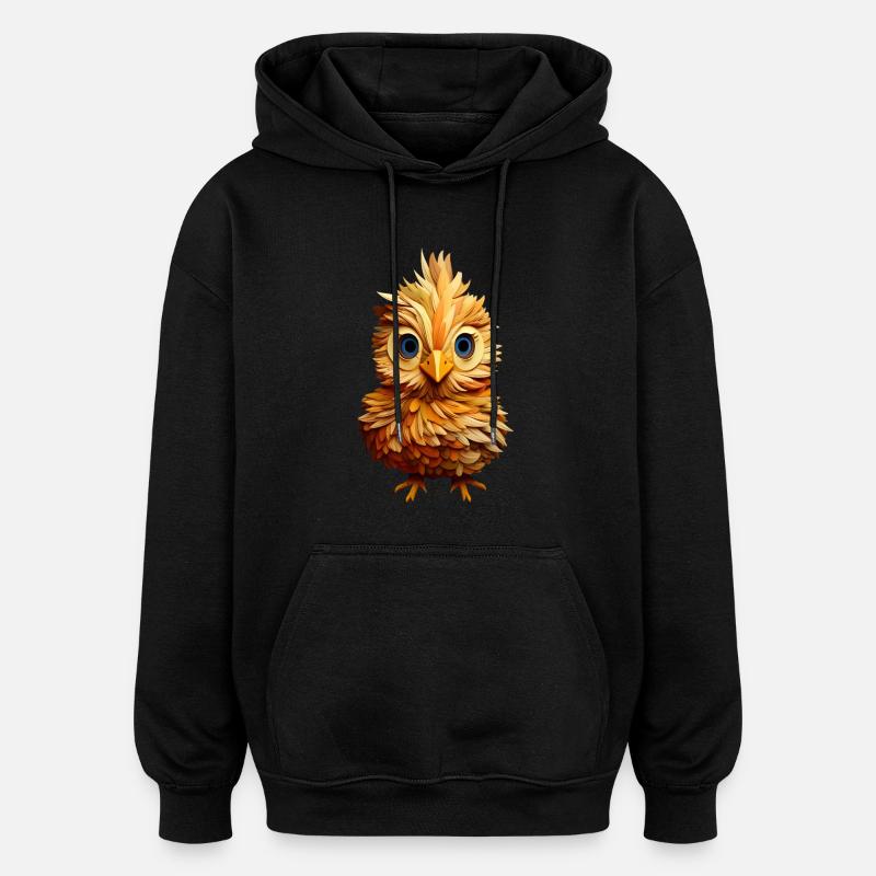 Conception de poussin de poulet - Sweat à capuche oversize unisexe - noir