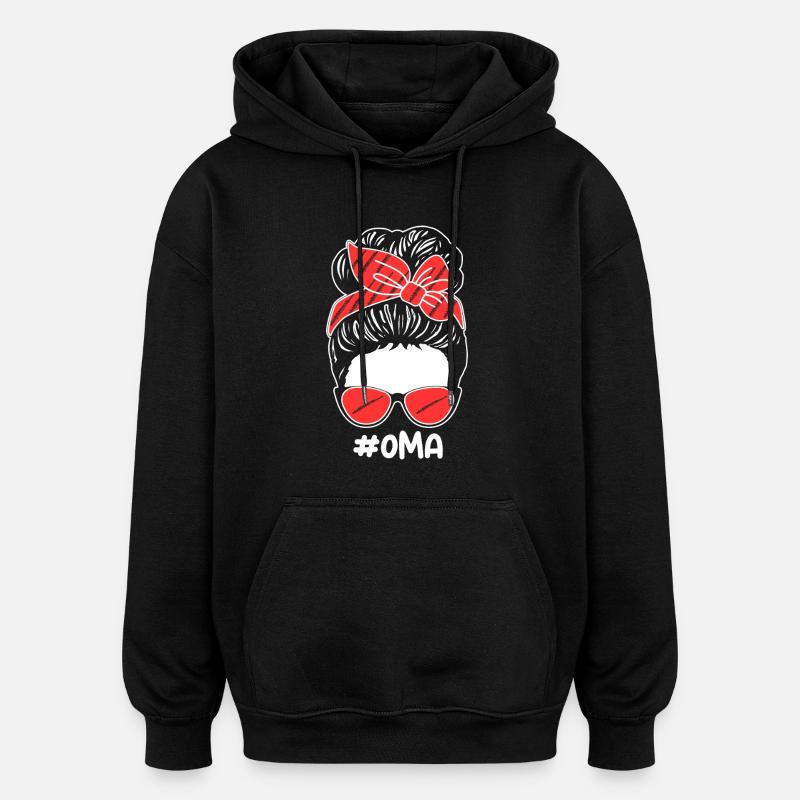 Flötist Oma Querflöte - Oversized Unisex Hoodie - Schwarz