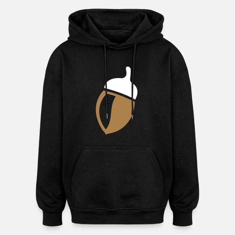 Eichel - Oversized Unisex Hoodie - Schwarz