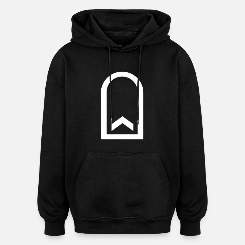 Sergeant white - Oversized Unisex Hoodie - black